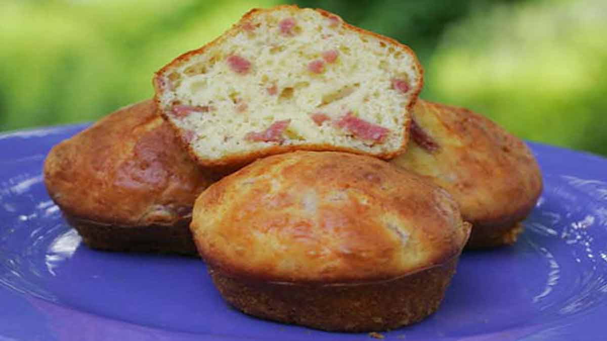 Muffins gourmands au jambon et au fromage