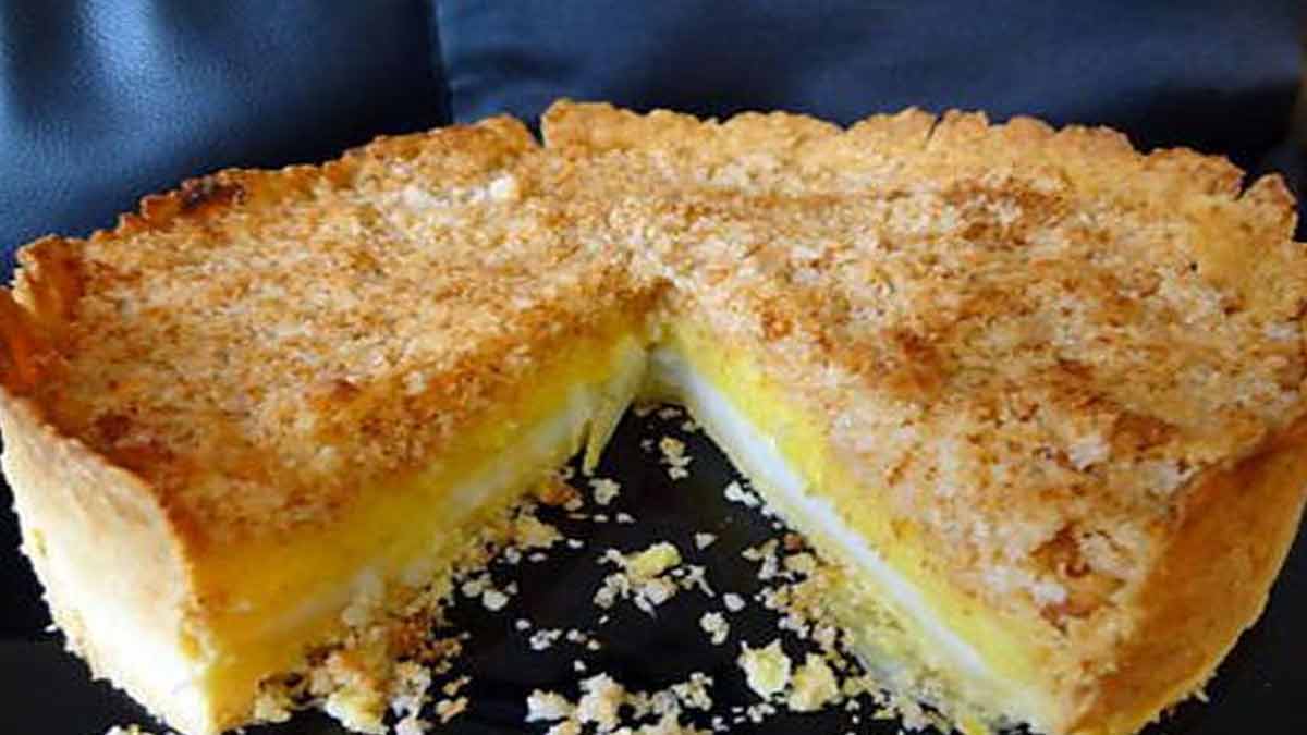 tarte citron-yaourt et crumble coco