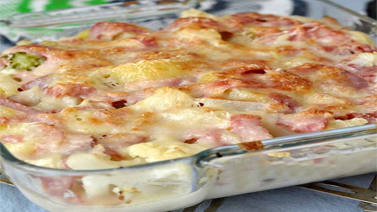 gratin de chou-fleur jambon-brie