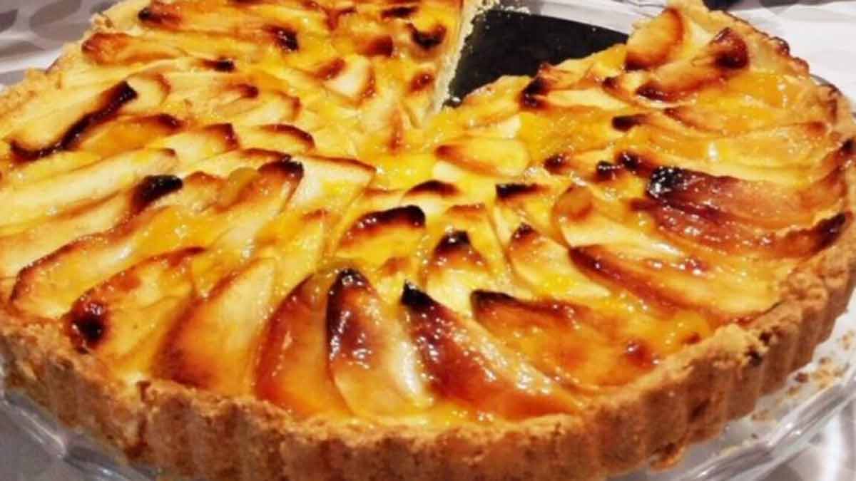 tarte crème-pommes