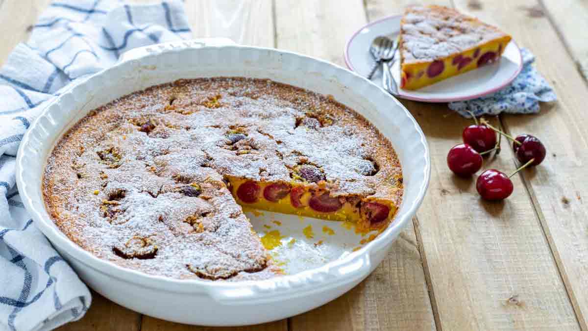 clafoutis à la cerise et lait de coco