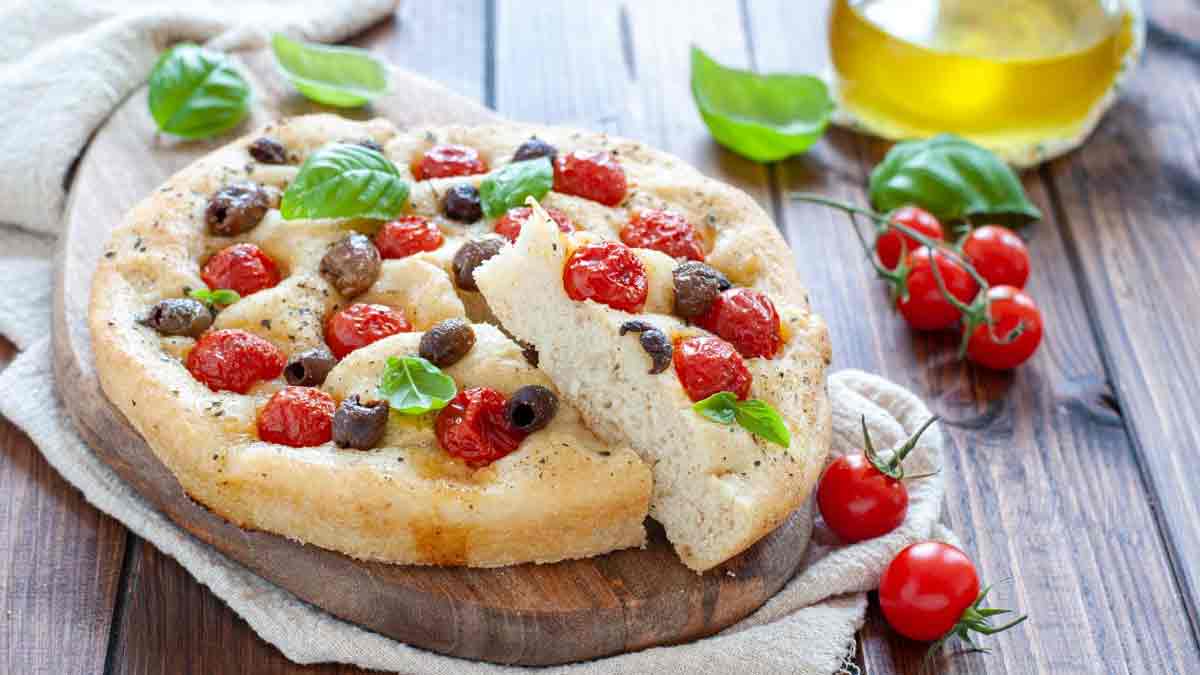 fougasse aux olives et tomates sans œuf