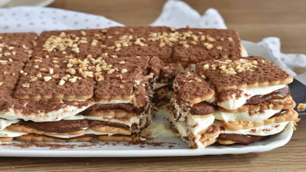 gâteau de biscuits au tiramisu et Nutella