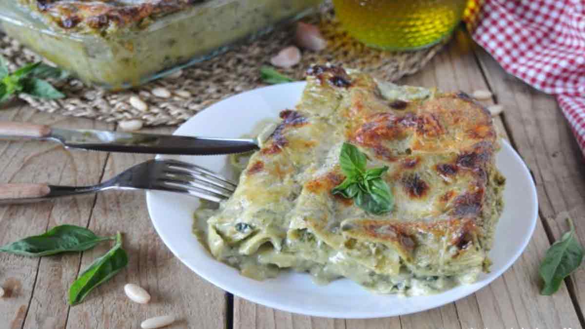 lasagnes au pesto mozzarella et parmesan