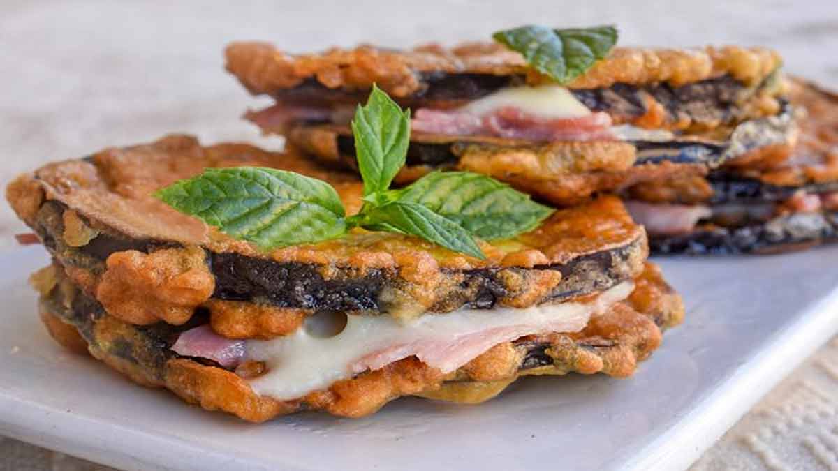 aubergines garnies au jambon-mozzarella