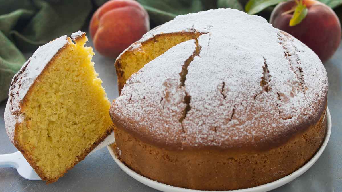 gâteau aux pêches