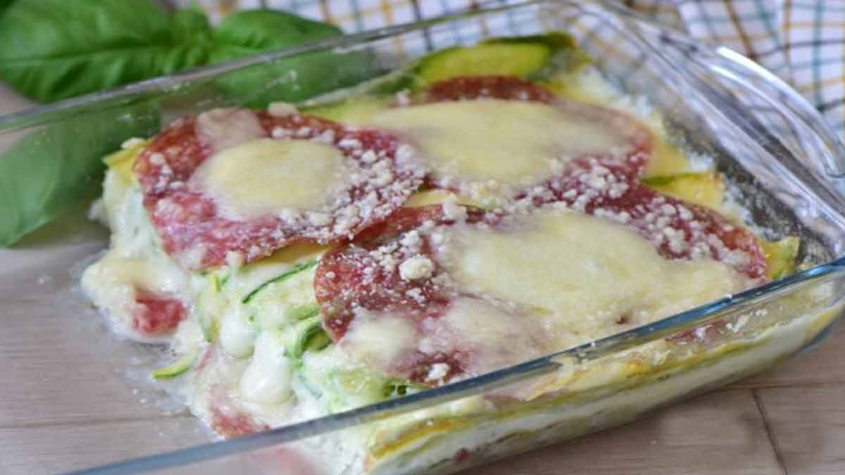 courgettes-salami au parmesan