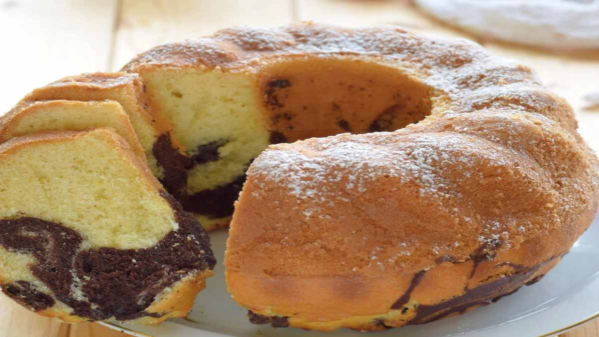 Délicieux gâteau marbré italien sans beurre