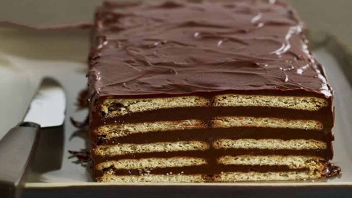 Gâteau au chocolat petit-beurre sans cuisson