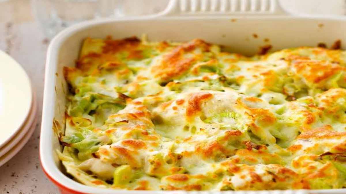 Succulentes lasagnes au poulet et aux poireaux