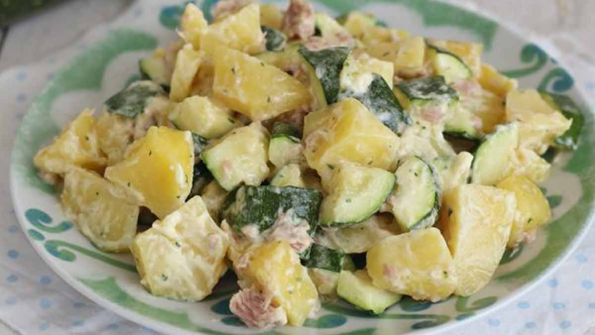 salade de pommes de terre et courgettes au thon