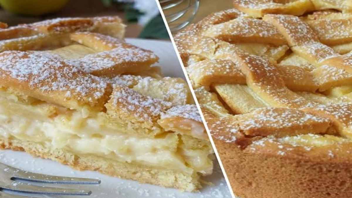 tarte à la crème aux pommes de granny