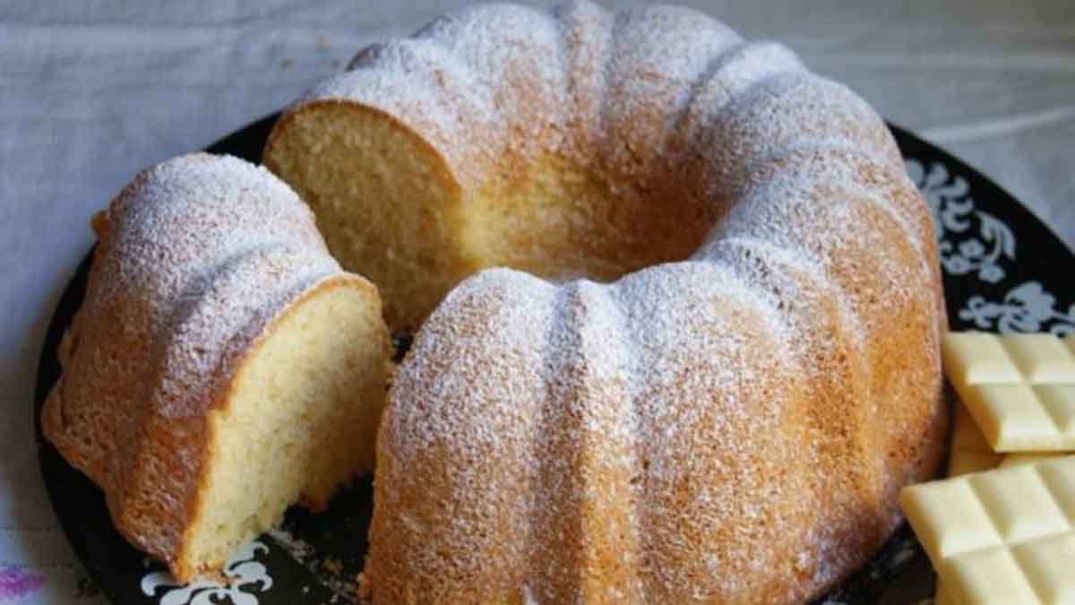 Génoise au chocolat blanc