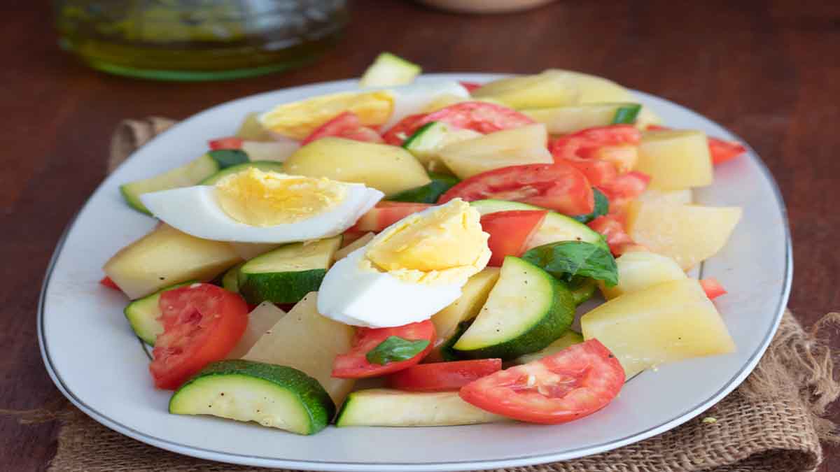 Salade légère de courgettes et pommes de terre