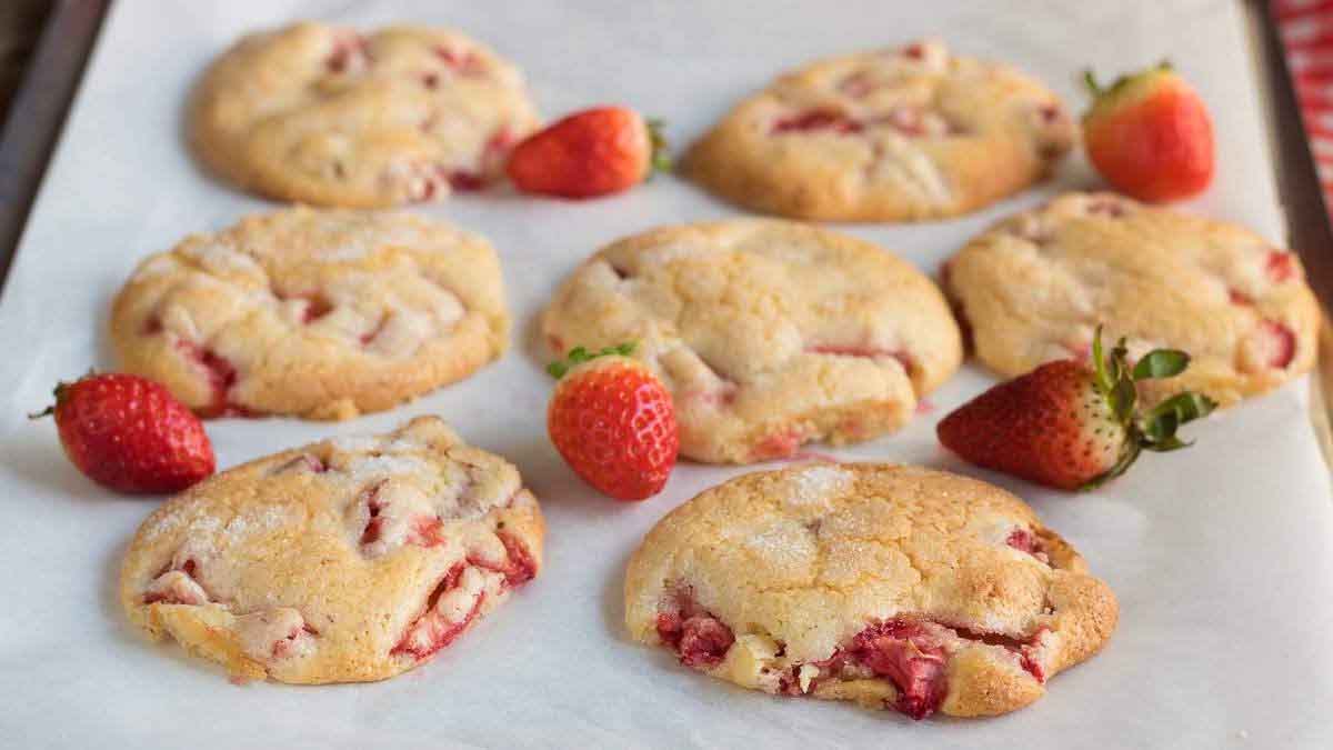 Succulents cookies aux fraises