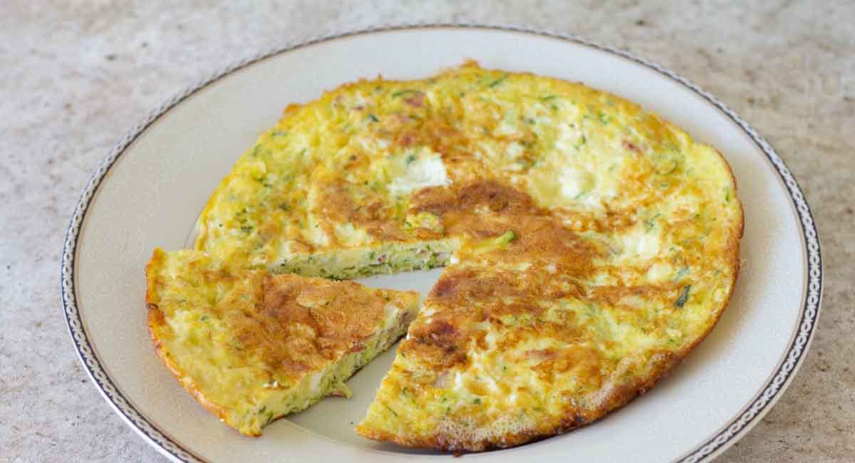 Omelette de courgettes au bacon alléchant