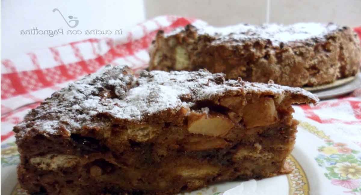 Pudding aux pommes et au chocolat