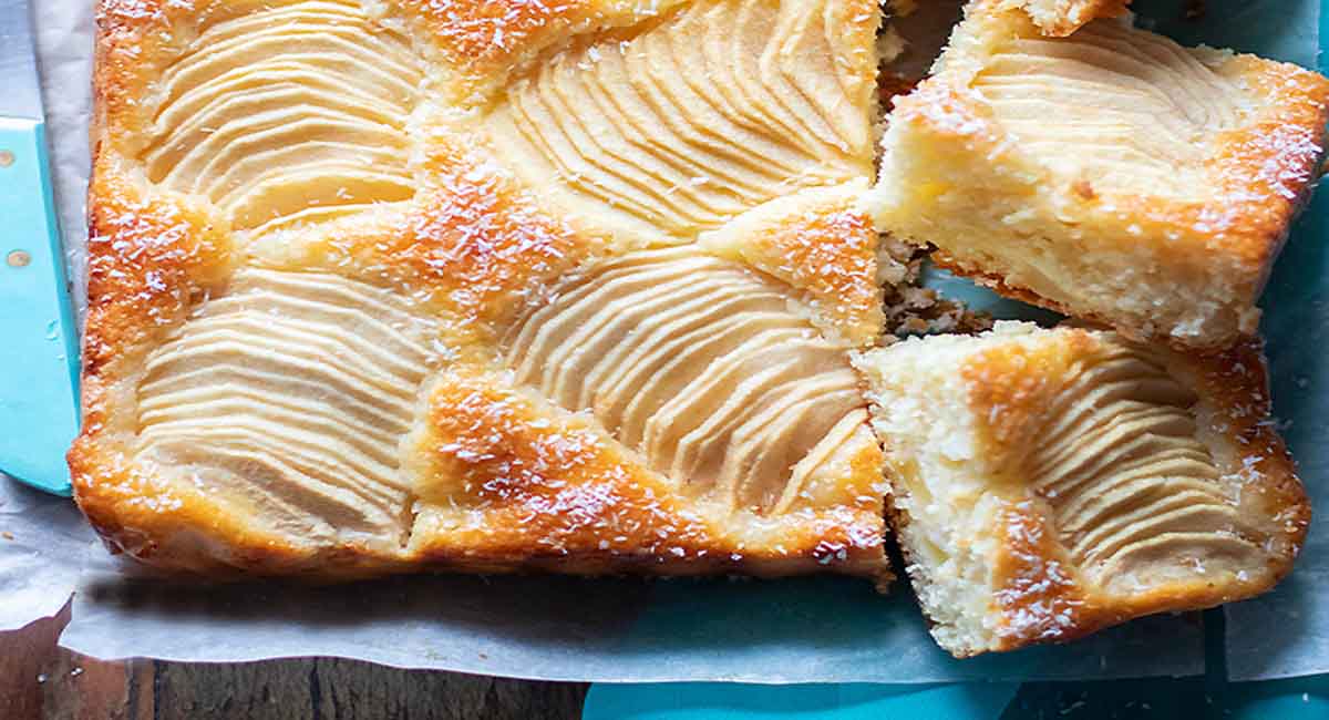 Tarte à la noix de coco et aux pommes