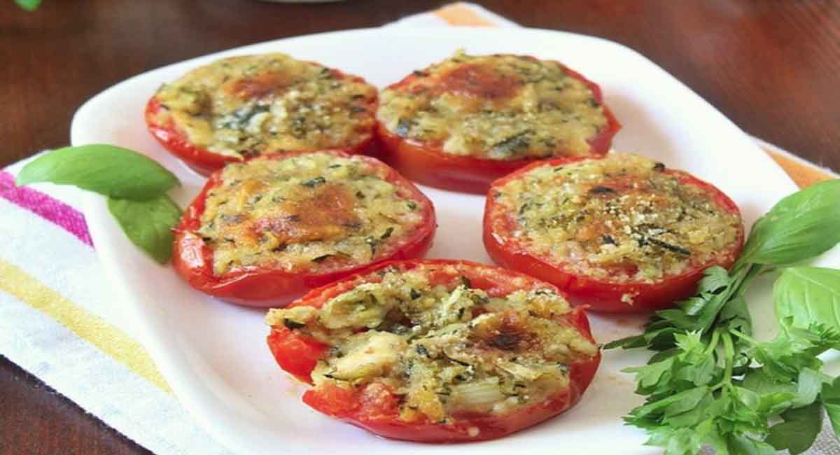 Tomates farcies végétariennes gratinées