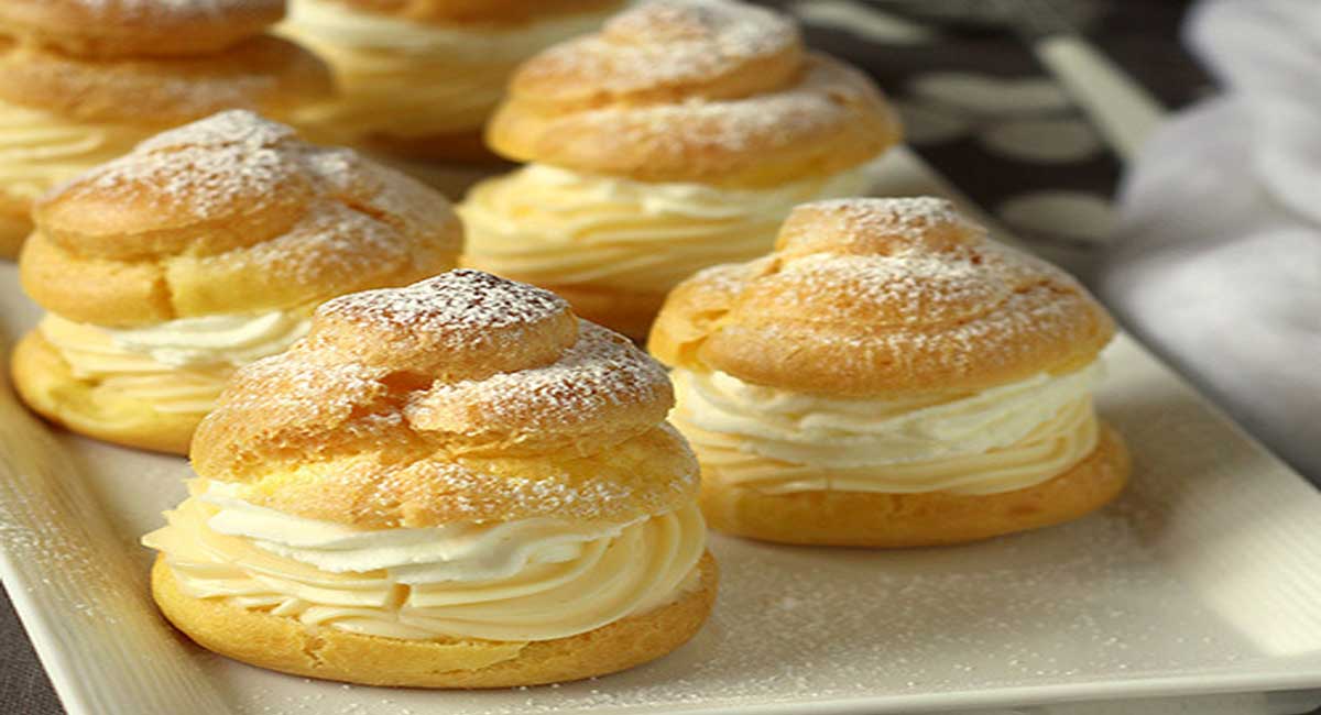 Choux crème pâtissière chantilly