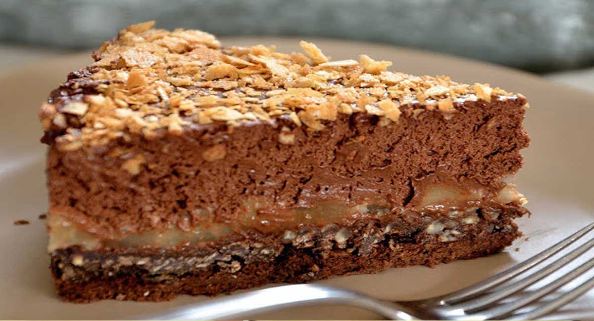 Gâteau crousti-fondant chocolat-poire