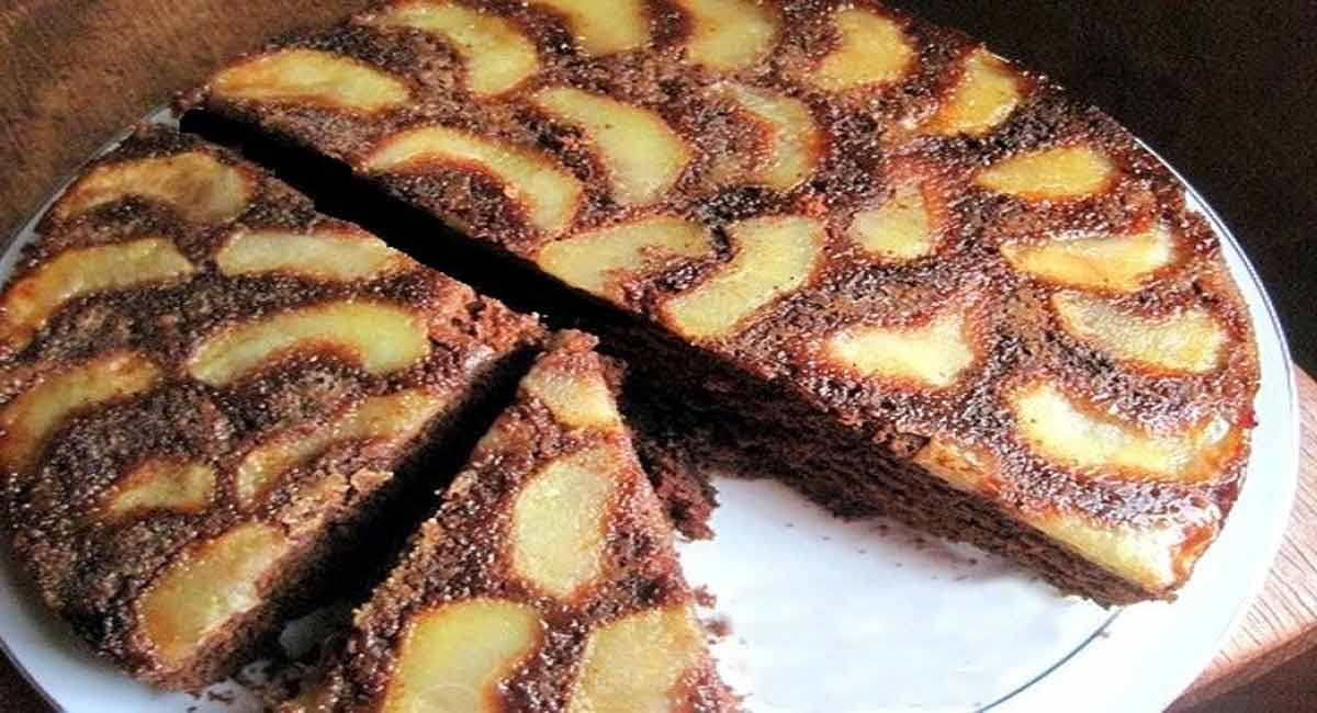 Gâteau pommes-chocolat très délicieux