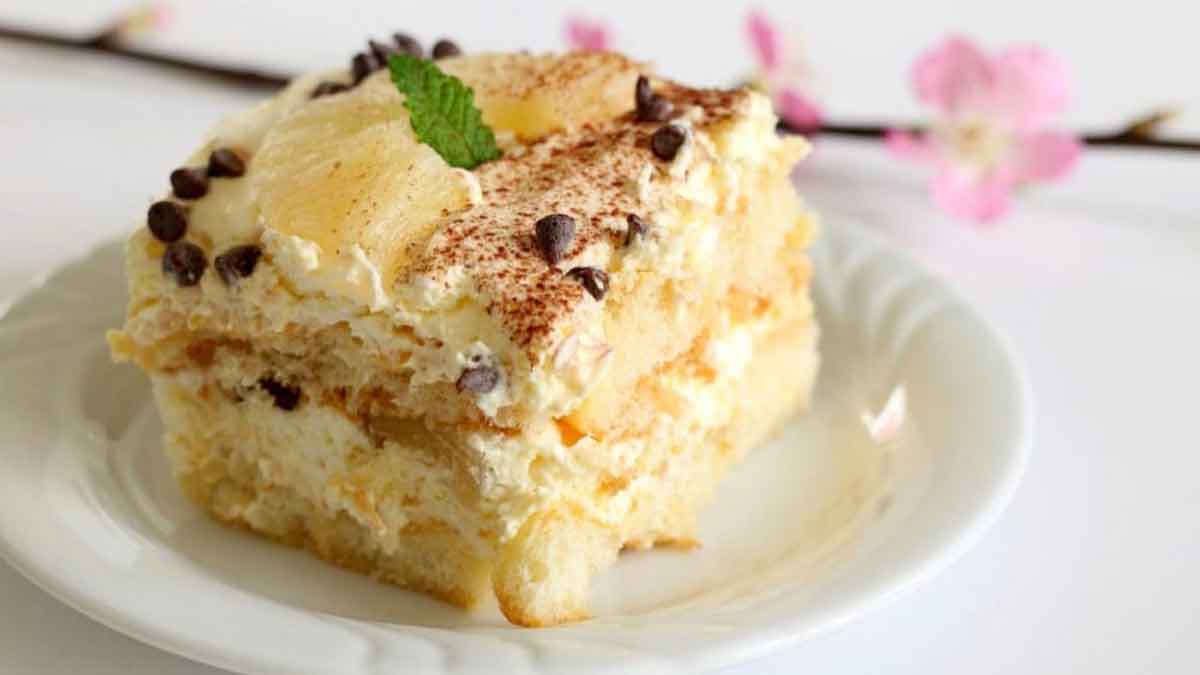 Tiramisu aux ananas et noix de coco