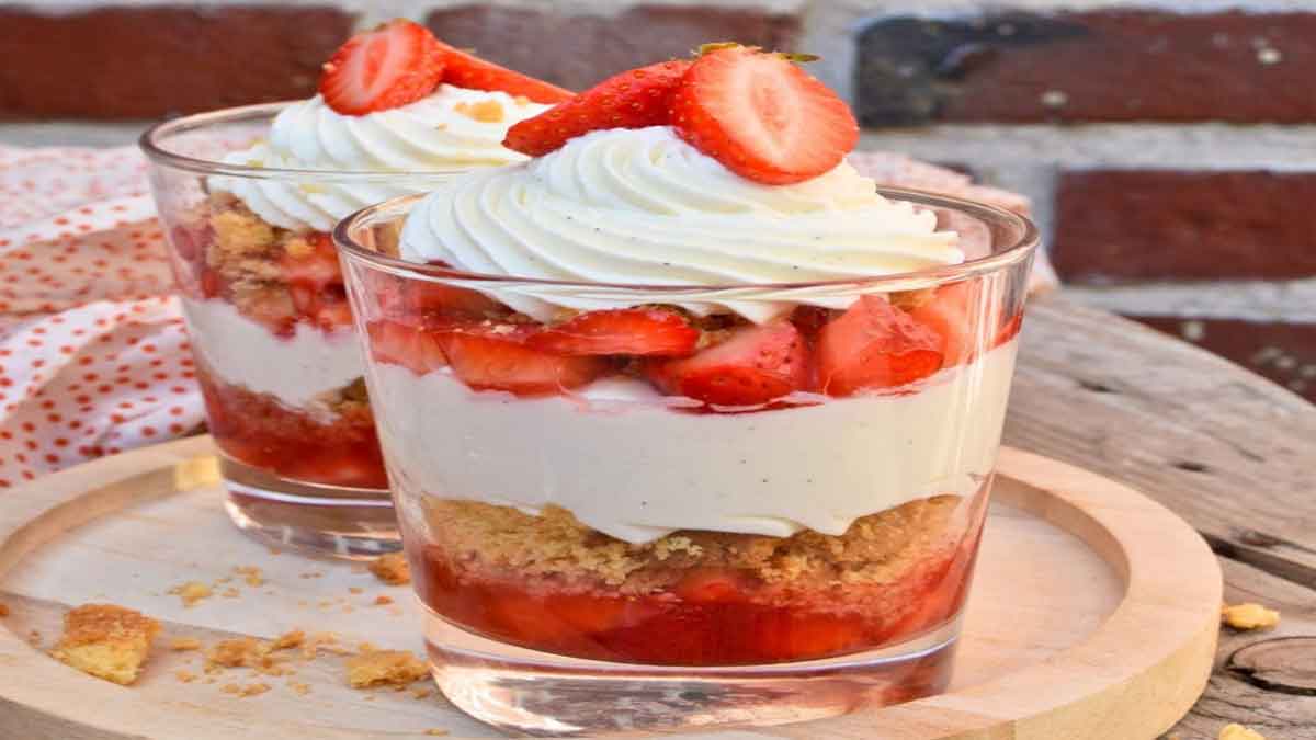 Verrines à la fraise crème mascarpone