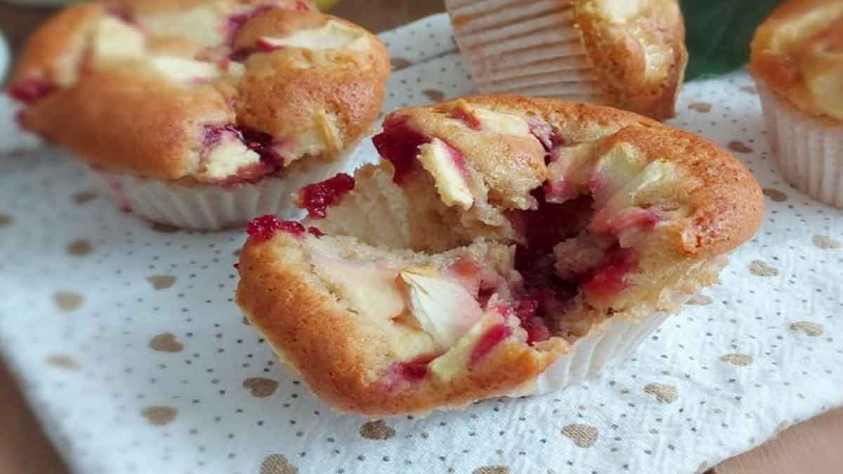 Muffins aux pommes et à la confiture