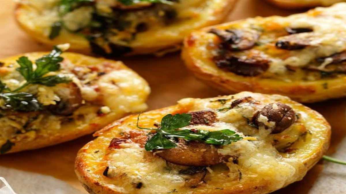 Pommes de terre gratinées fromage et champignons