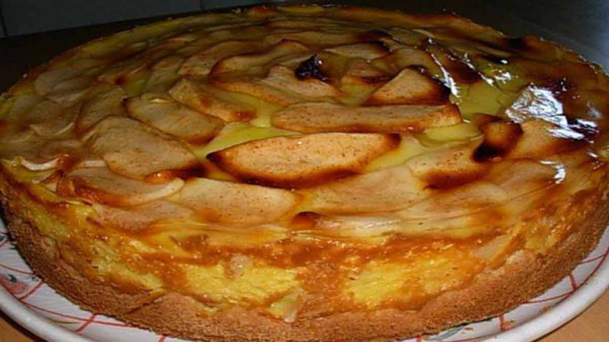 Tarte-flan aux pommes à l’ancienne