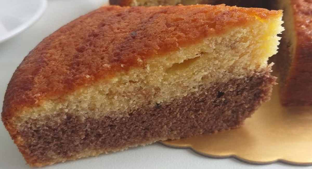 Gâteau à double couche vanille et cacao