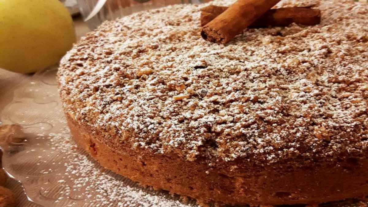 Gâteau aux pommes et noisettes