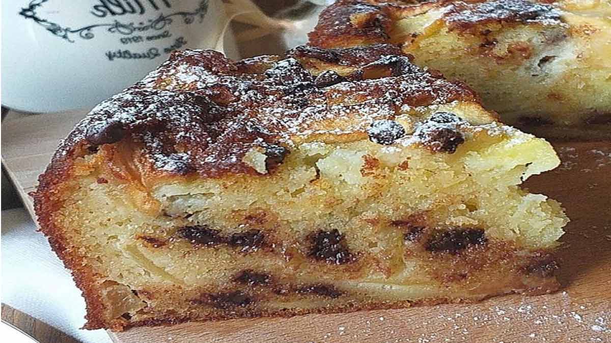 Gâteau crémeux aux pommes et au chocolat