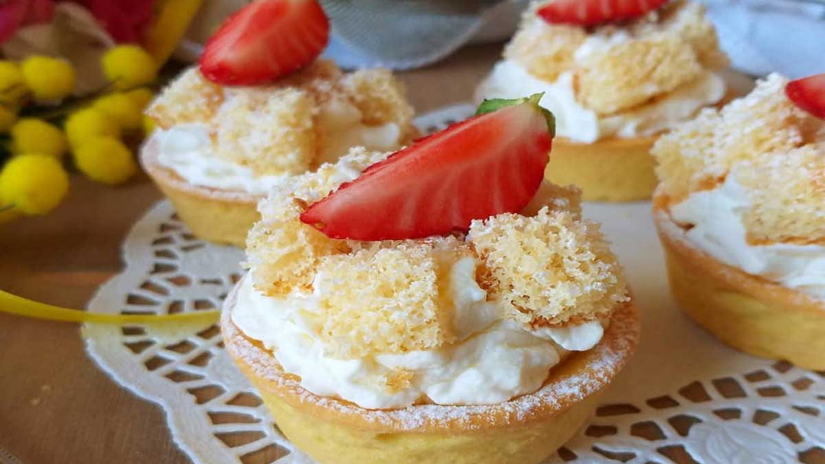 Paniers à tarte Mimosa à la crème