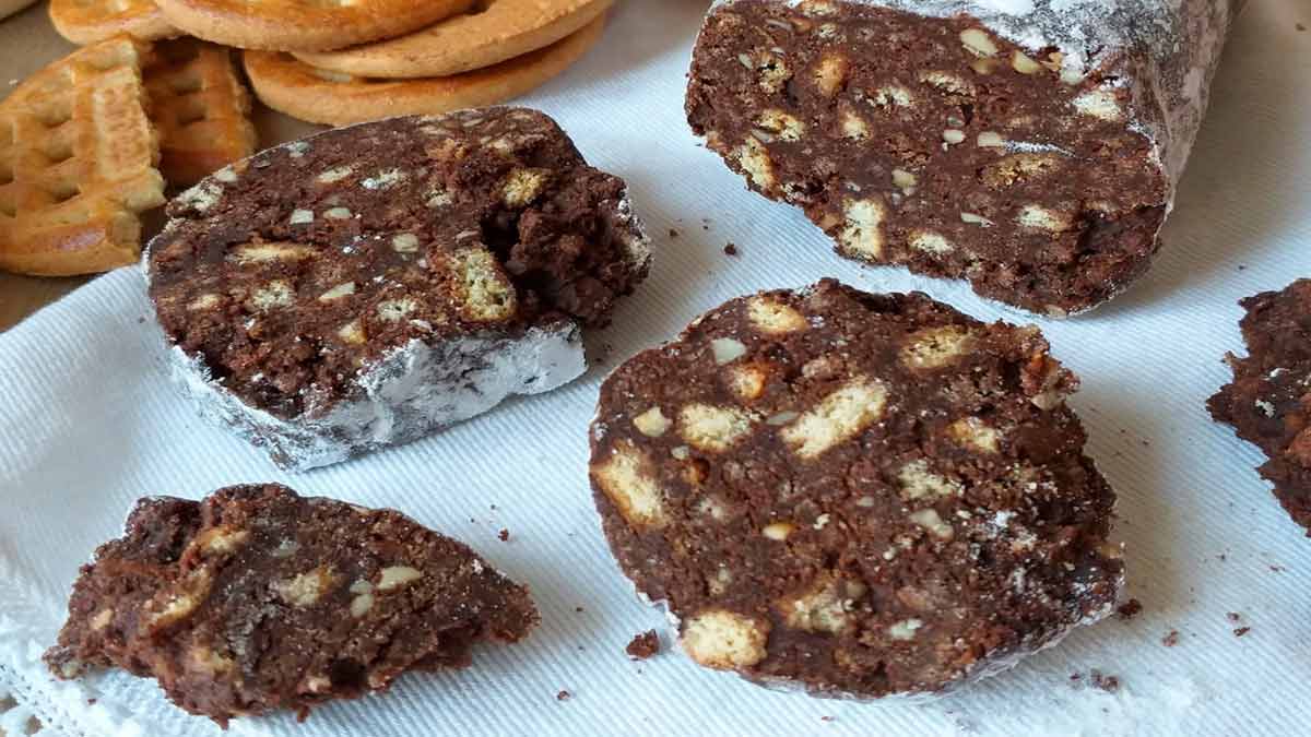 Saucisson sucré au chocolat