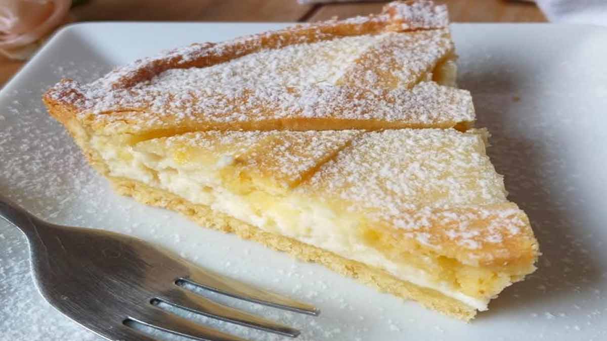 Tarte paradisiaque garnie à la crème de lait