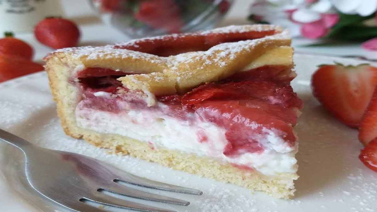 tarte aux fraises et à la ricotta