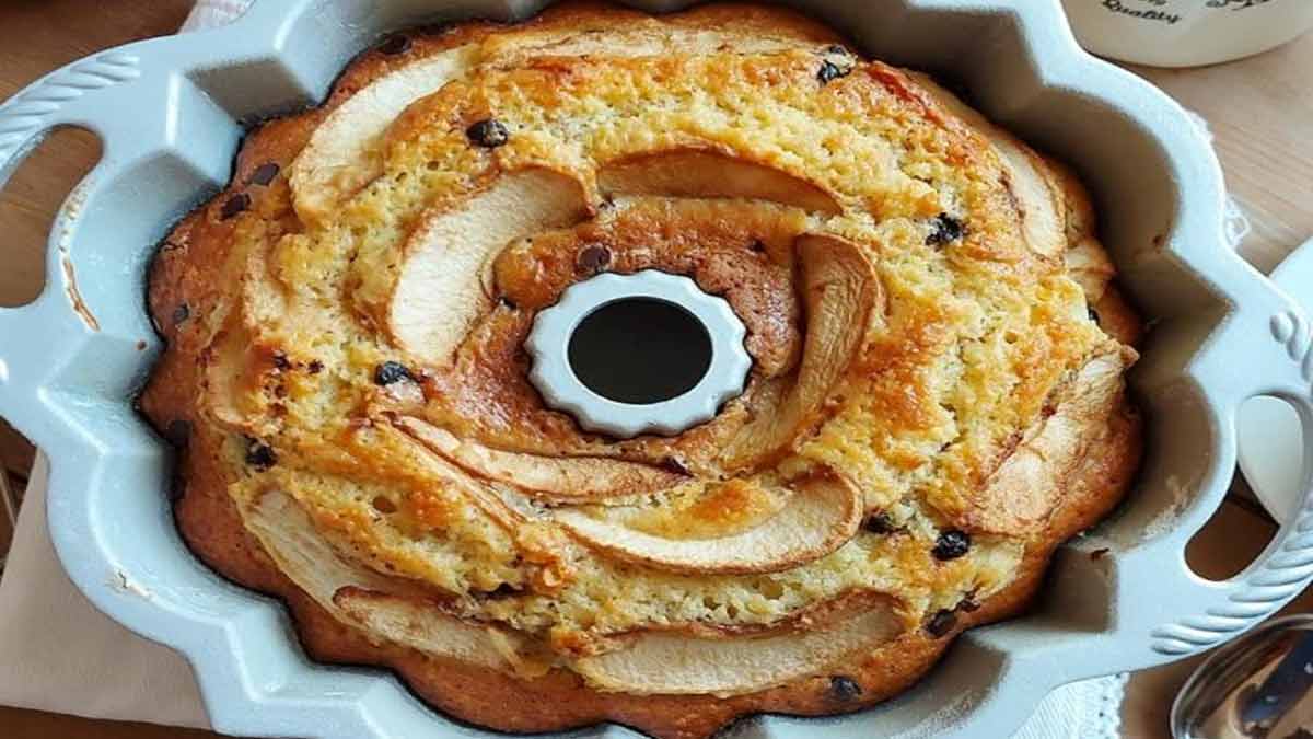 Gâteau moelleux aux pommes et chocolat