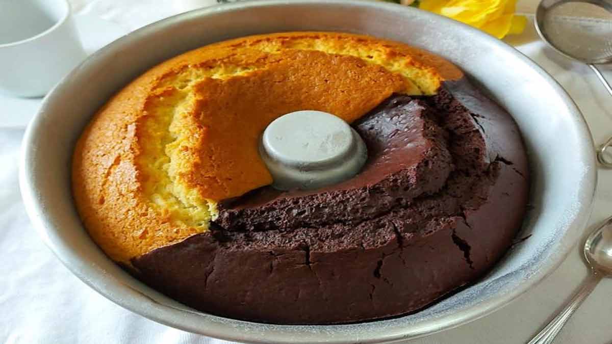 Gâteau moelleux sans beurre à double saveur