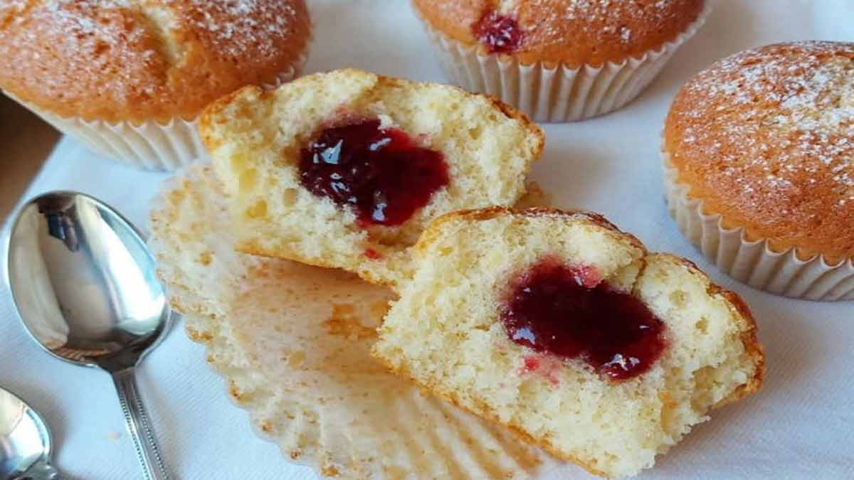 Muffins moelleux au cœur fondant de confiture