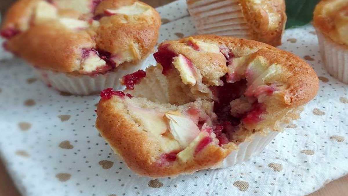 Muffins moelleux sans beurre aux pommes