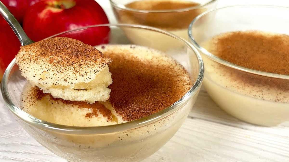 Dessert à la cuillère aux pommes