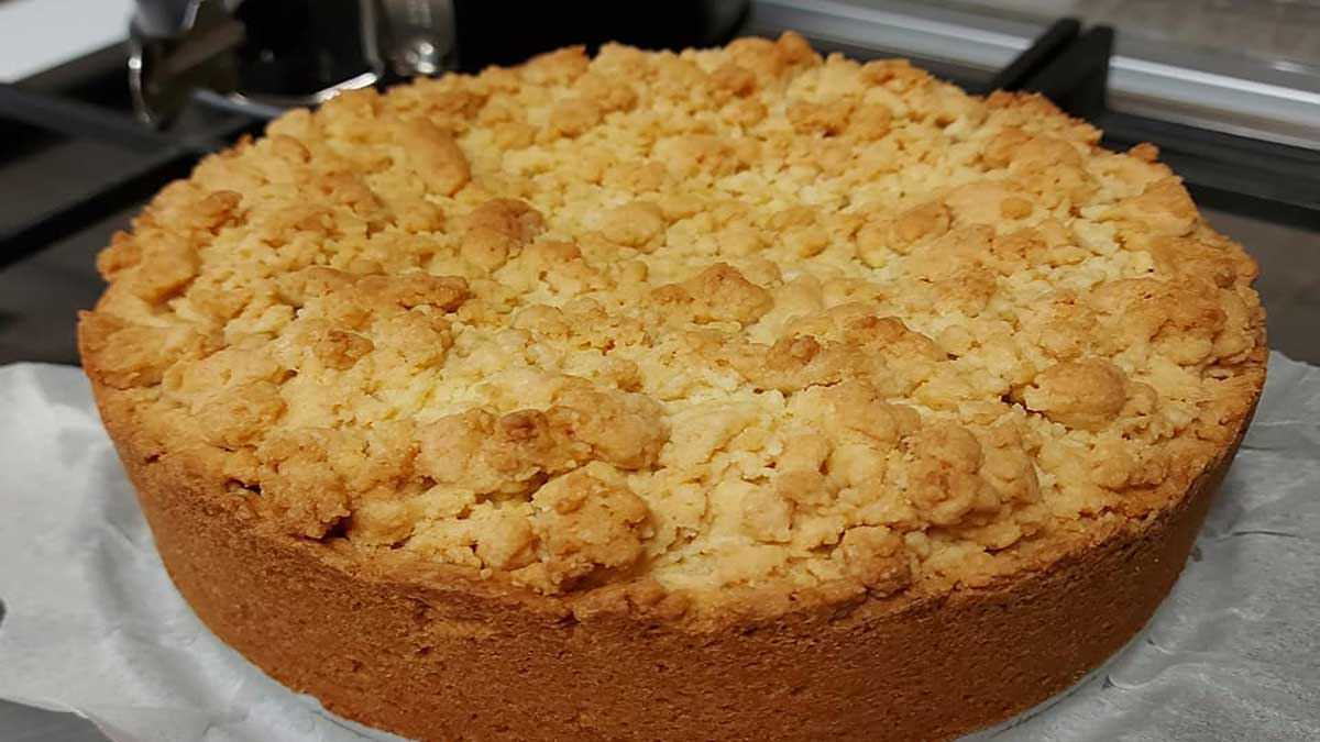 Gâteau crumble à la ricotta et chocolat