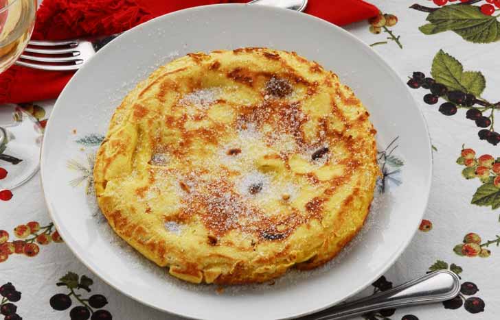 Omelette sucrée aux pommes