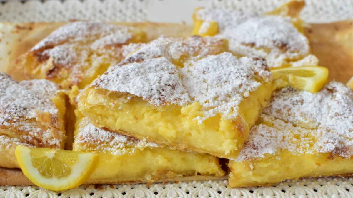 Pâte feuilletée à la crème citronnée