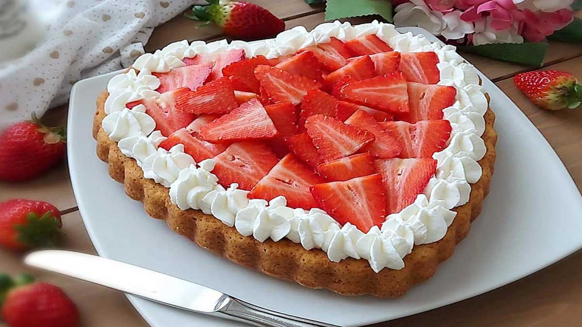 Tarte crémeuse aux fraises