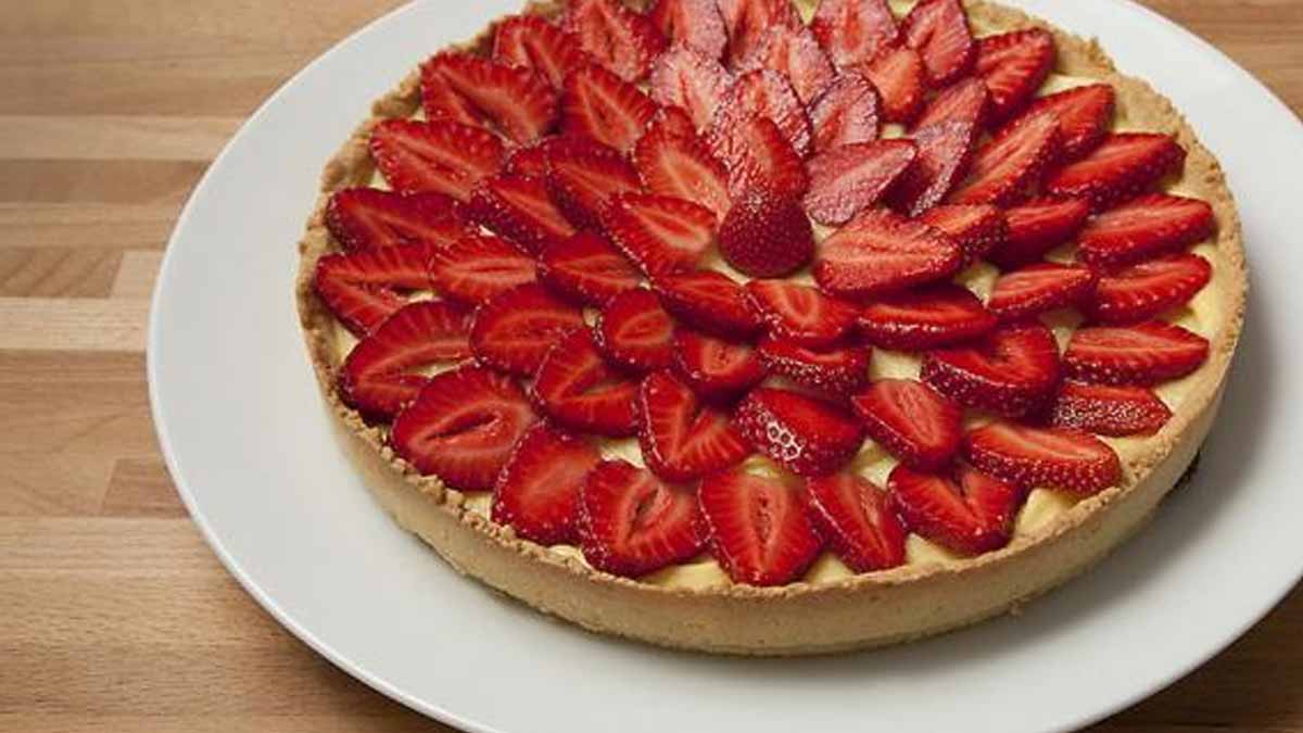 Gâteau aux fraises et à la crème