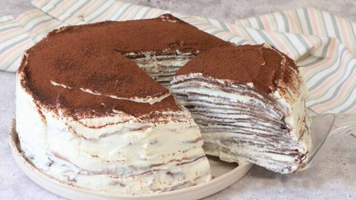 Gâteau de crêpes au tiramisu