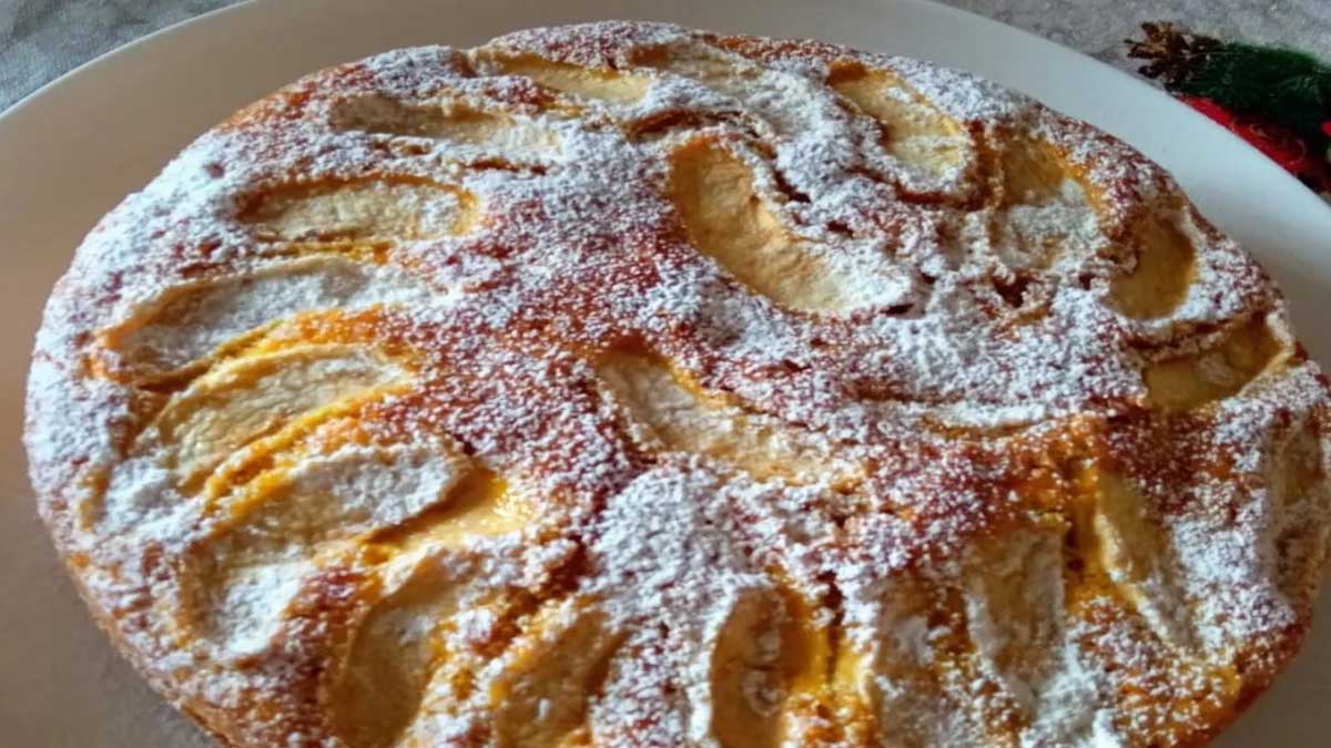 Gâteau moelleux aux pommes sucrées